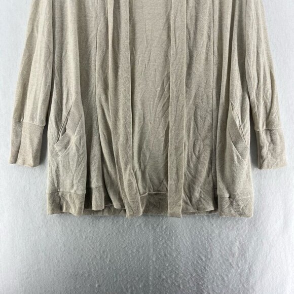 Gibson Sweater Womens Sz S Oatmeal Cream Knitted Open Tunic Long Sleeve Cardigan - Picture 7 of 12